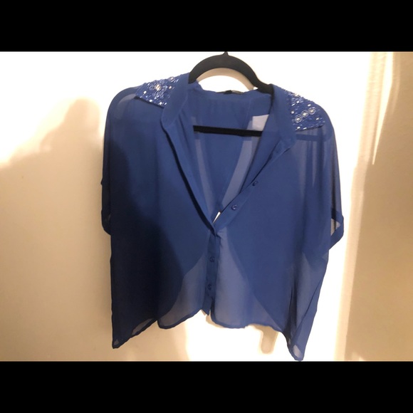 Sequin Flowy crop top - Picture 2 of 2